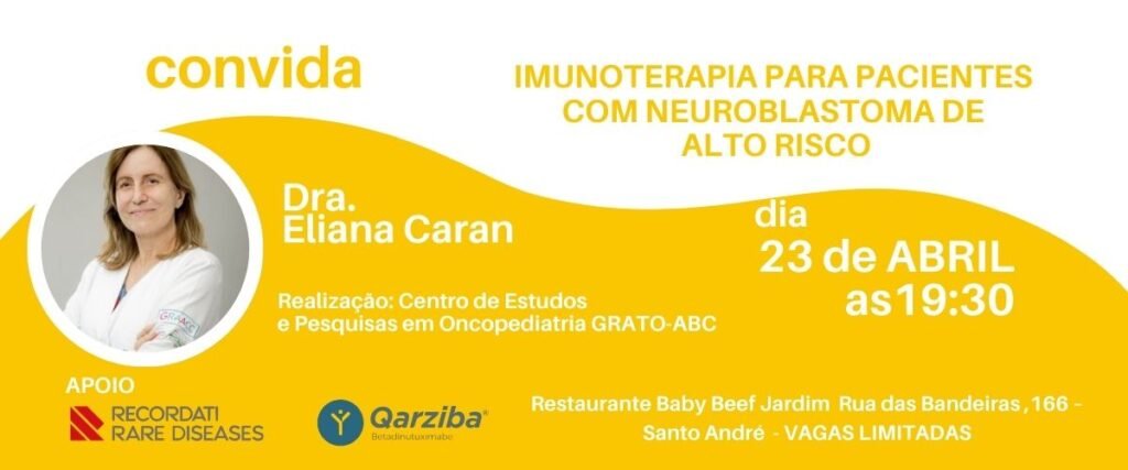 Grato convida – imunoterapia para pacientes com neuroblastoma de alto risco